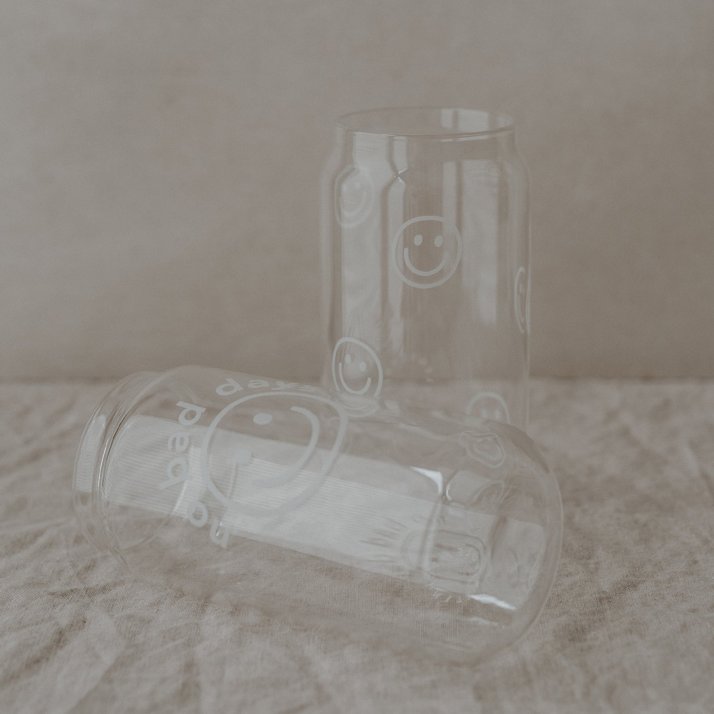 Tall drinking glass - various designs
