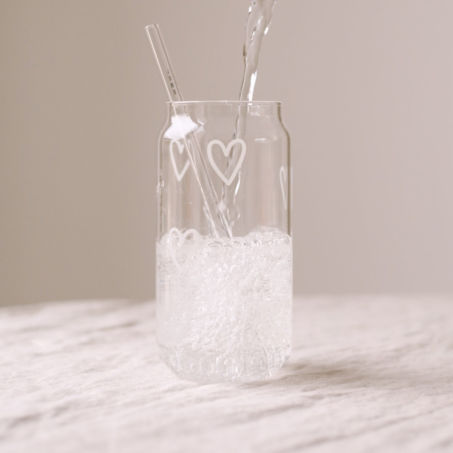 Tall drinking glass - various designs