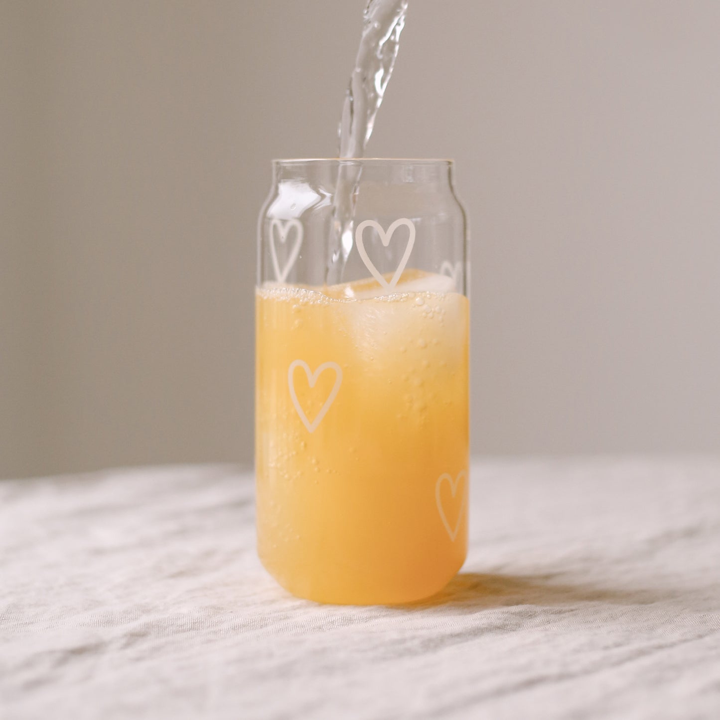 Tall drinking glass - various designs