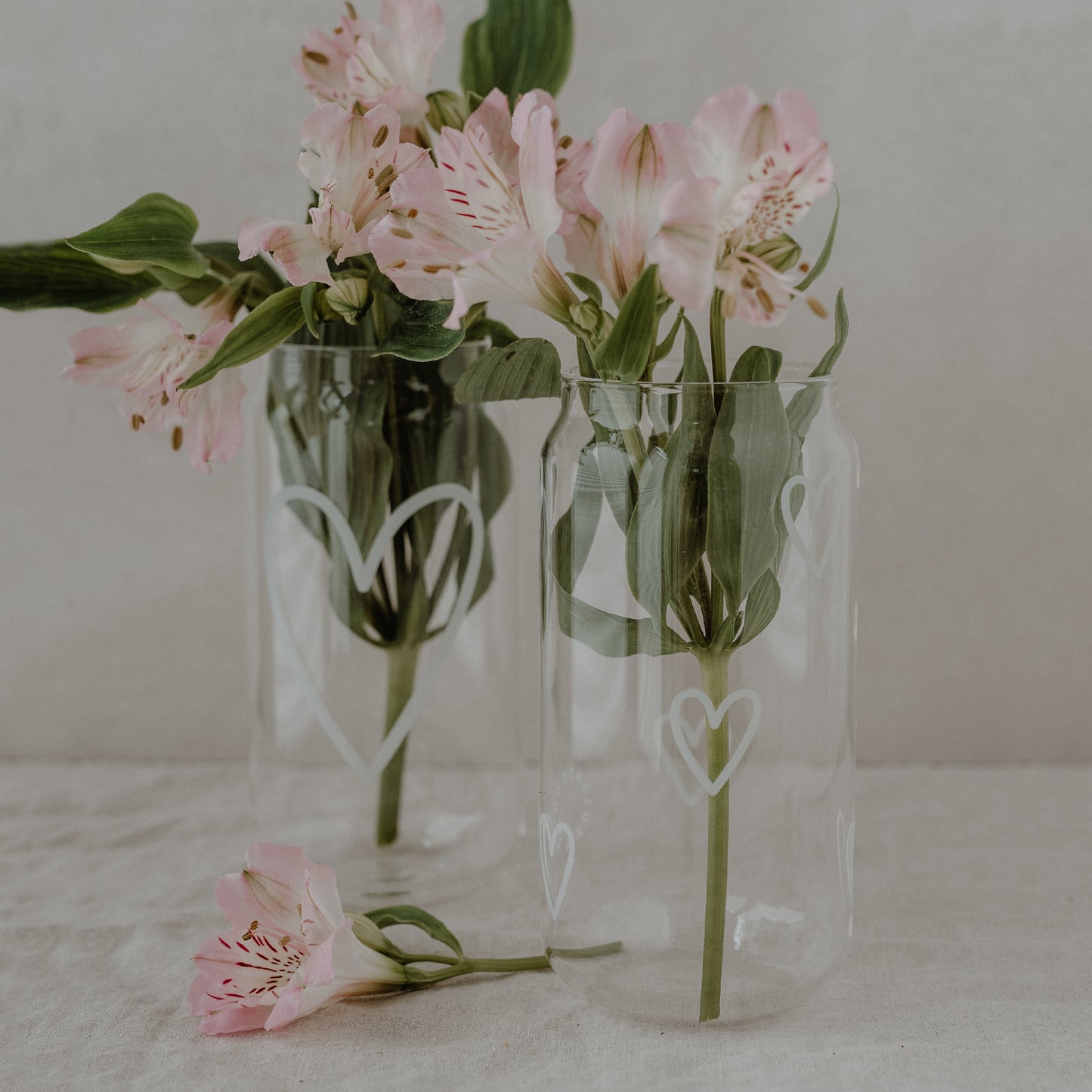 Tall drinking glass - various designs