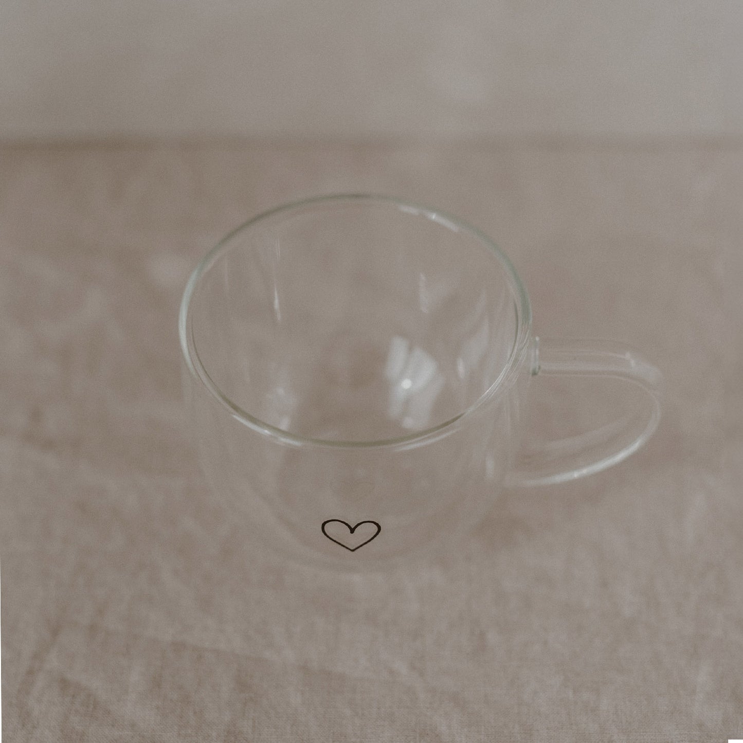 Doppelwandiges Glas Herz