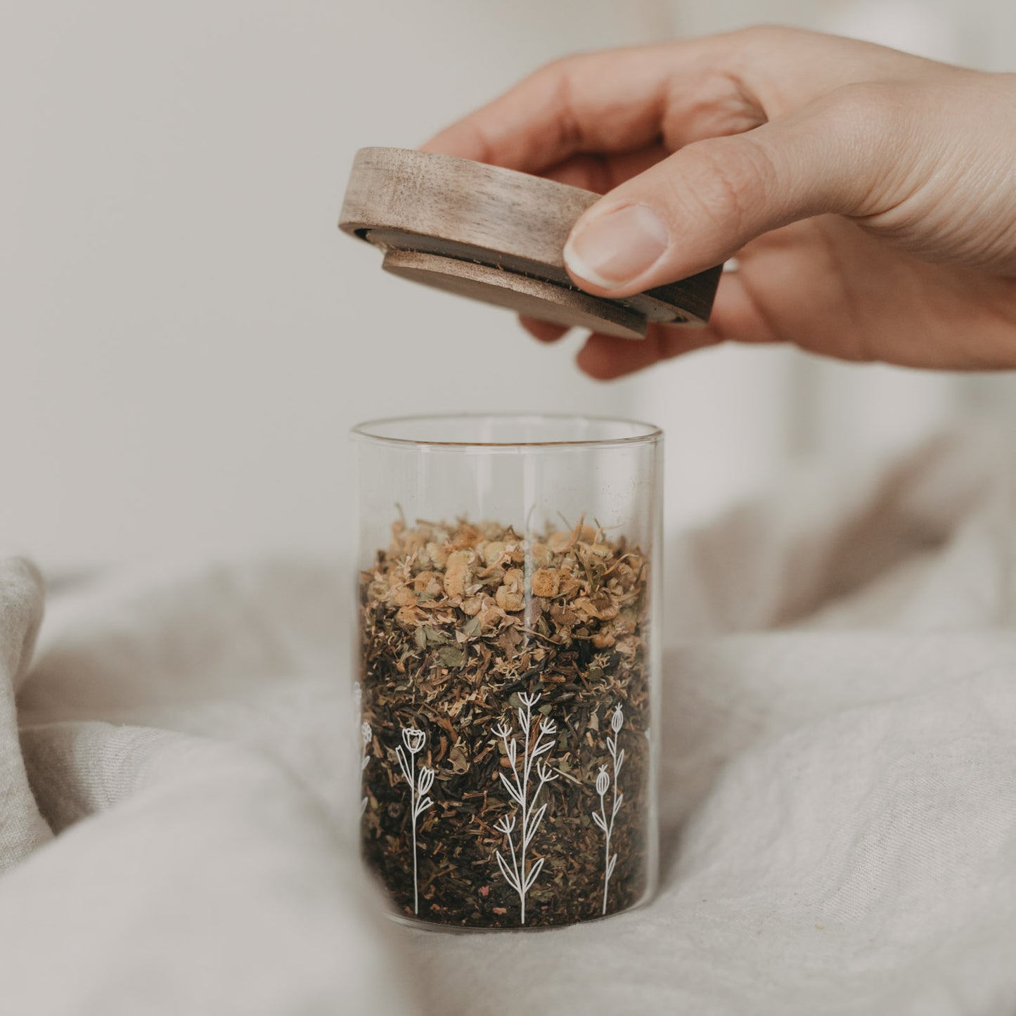 Mini Vorratsglas "Blumenwiese" 9cm