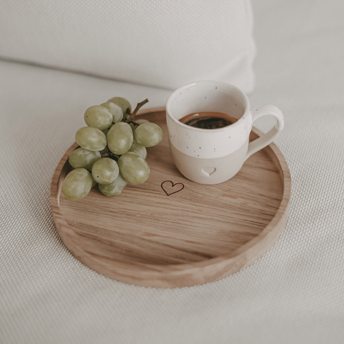 Mini Tablett rund "Herz"