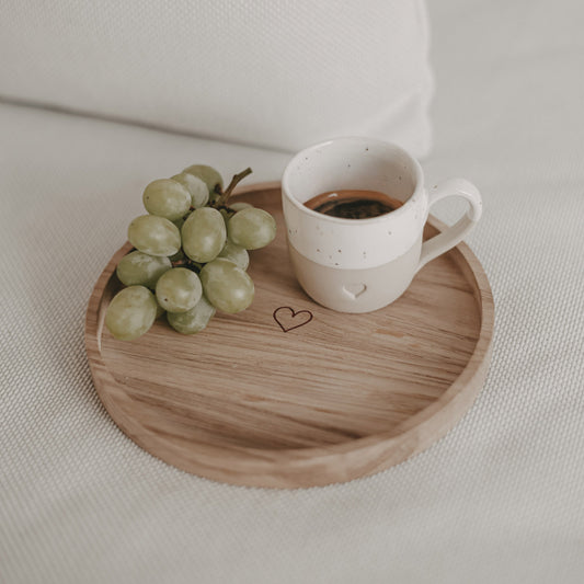 Mini Tablett rund "Herz"