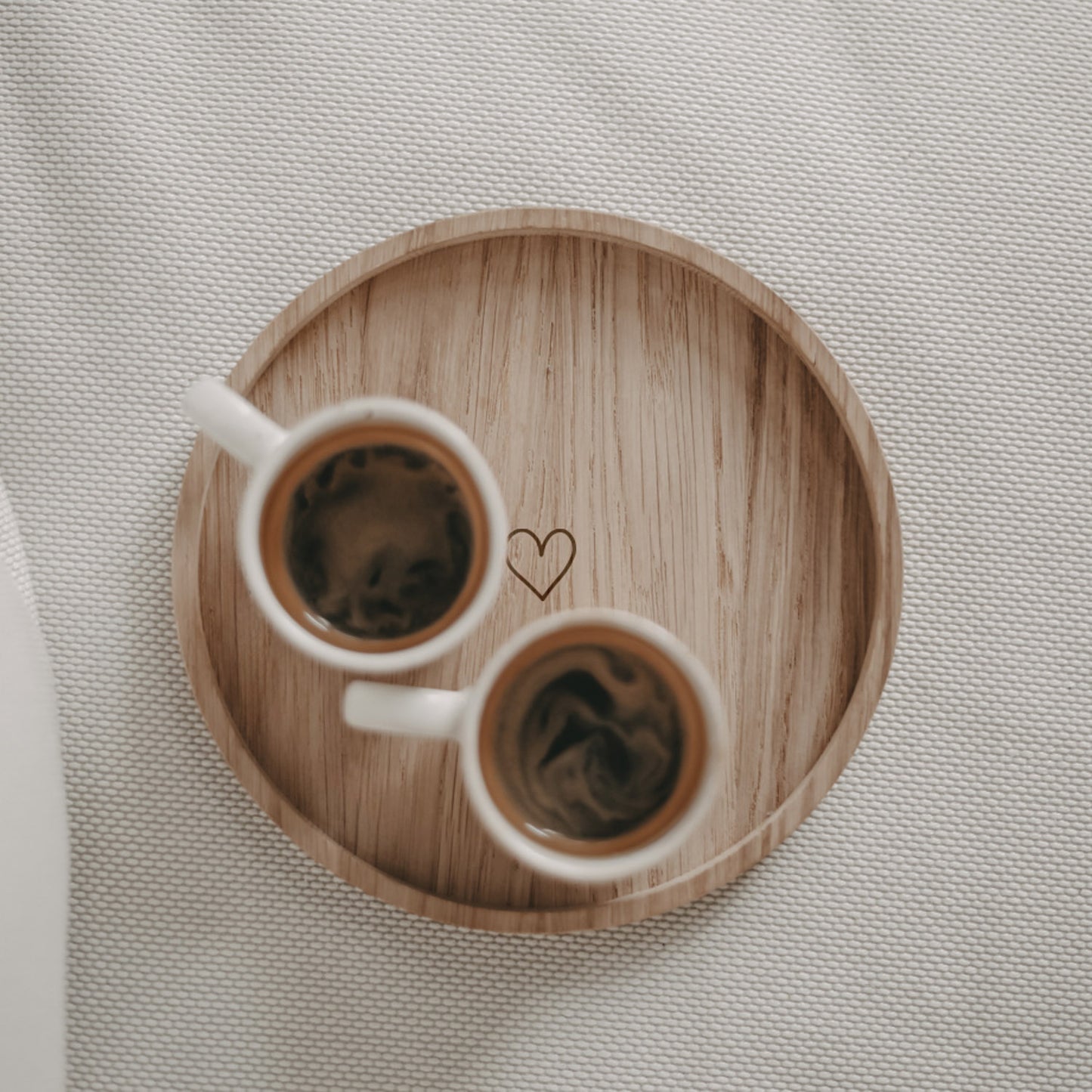 Mini Tablett rund "Herz"