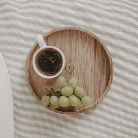 Mini Tablett rund "Herz"