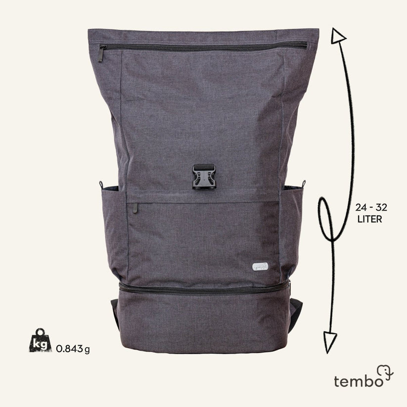 Tembo - 2in1 laptop backpack "Chiang Mai" raspberry