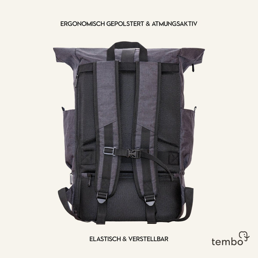 Tembo - 2in1 laptop backpack "Chiang Mai" raspberry