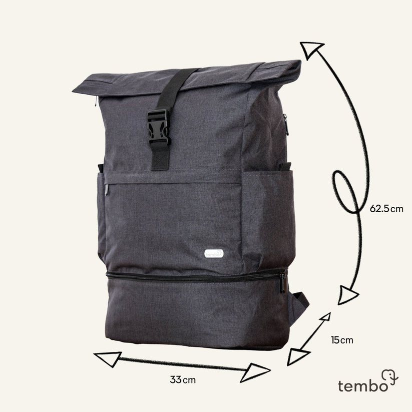Tembo - 2in1 laptop backpack "Chiang Mai" raspberry