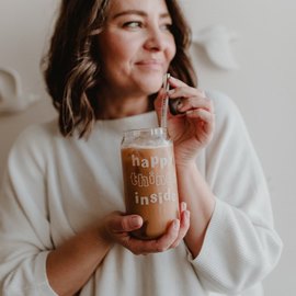 Tall drinking glass - various designs